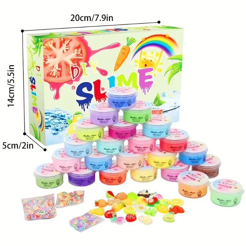 Magical Unicorn Rainbow Slime Squishy Toy Non-Sticky Stretchy Slimes Ideal for Kids Anti-Stress Toy Party Favors & Goodie Bags