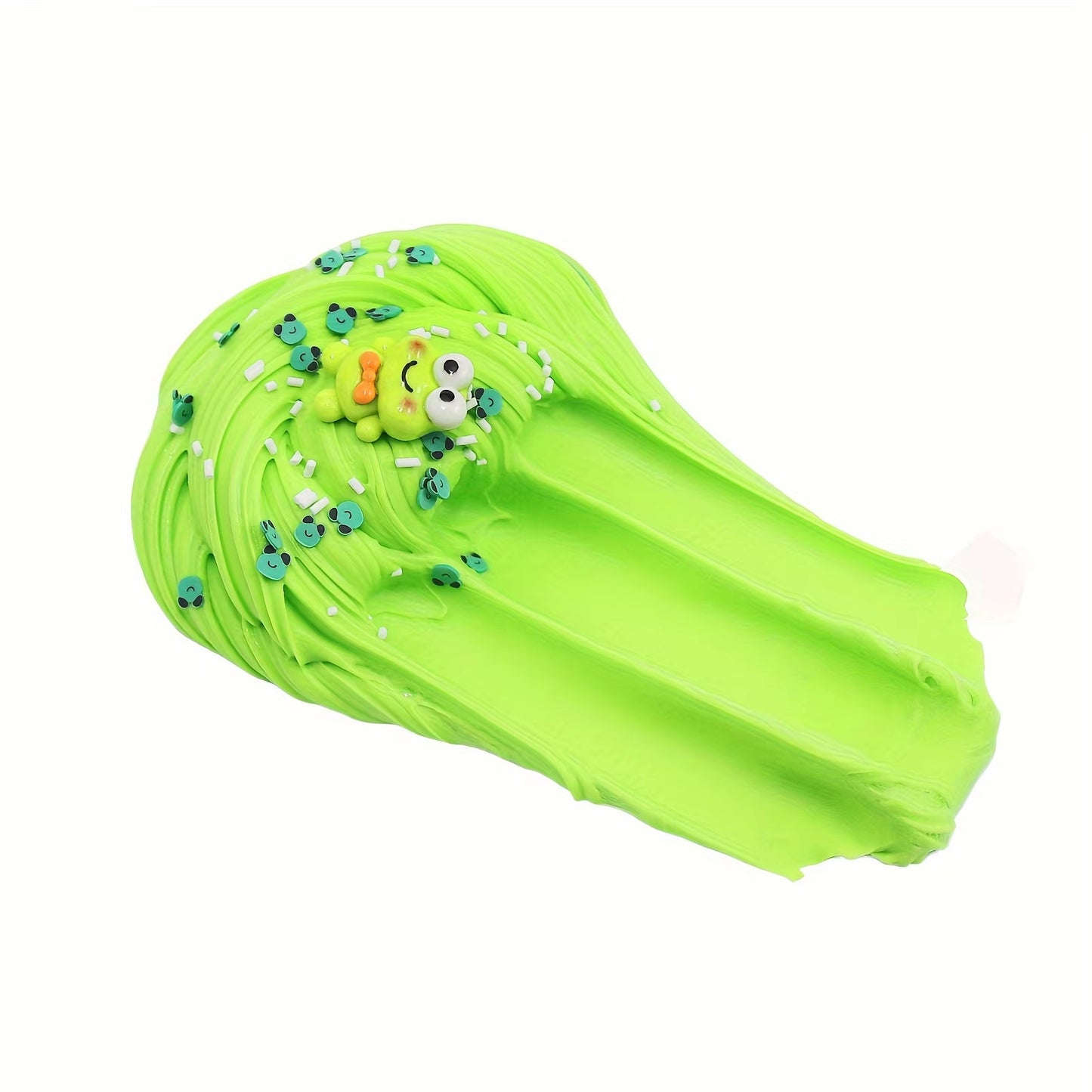 DIY Green Frog Slime Set, Handmade Toy, Children'S Toy, Stress Relieving Gift, Odorless, Stretchable Clay Toy, Slime Combination