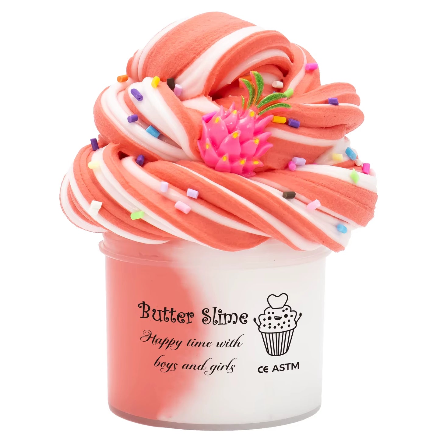 70Ml Butter Fluffy Slime Kit Fruit Ice Cream Slime DIY Making Set Non Sticky Super Soft Sludge Polymer Clay Toys Birthday Gifts