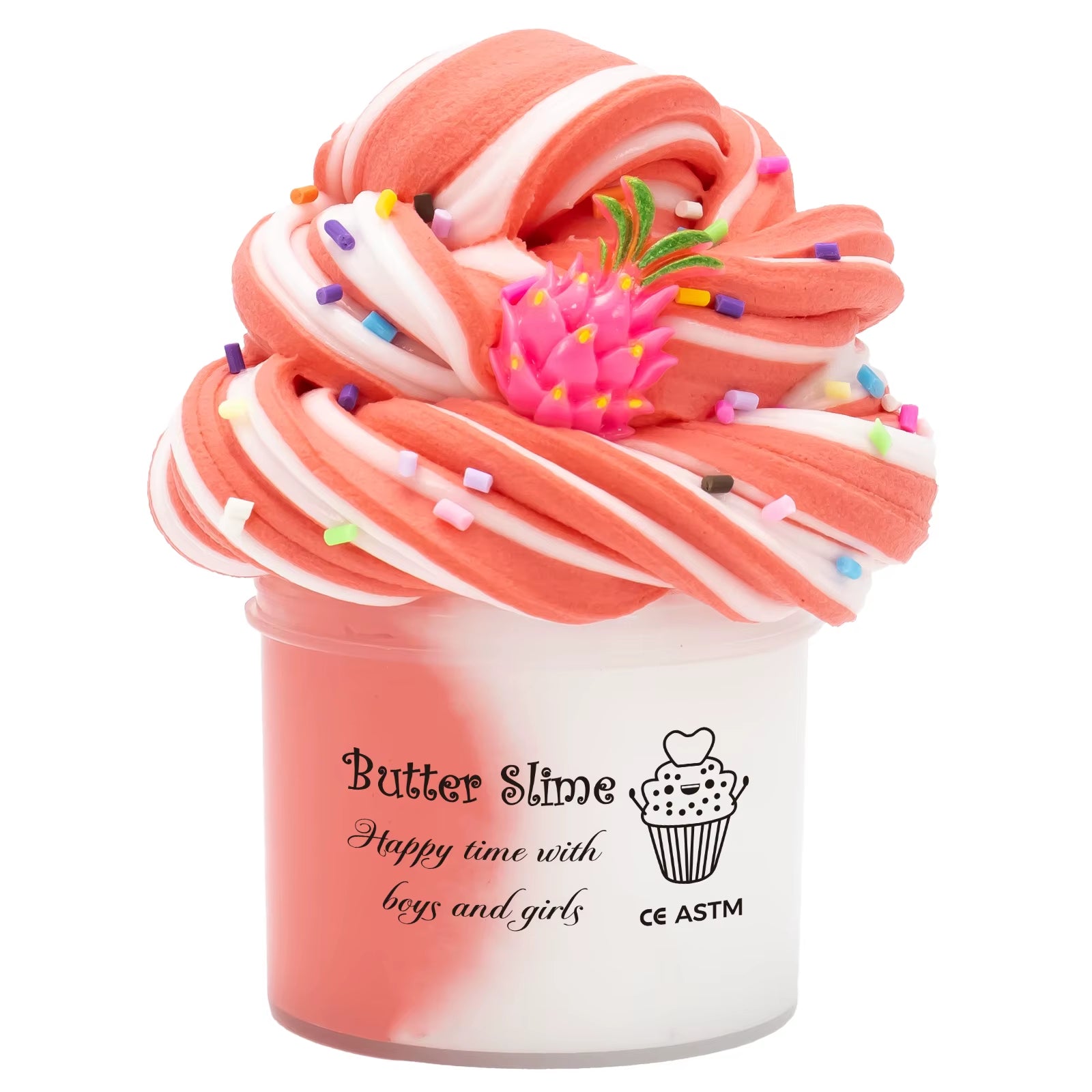 70Ml Butter Fluffy Slime Kit Fruit Ice Cream Slime DIY Making Set Non Sticky Super Soft Sludge Polymer Clay Toys Birthday Gifts