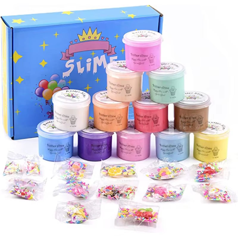 50Ml Butter Slime Kit Fake Candy Scented Slime Fluffy Party Antistress Toys for Kids Boys Girls Birthday Gift