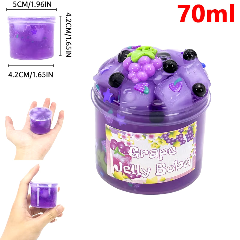 70/300Ml Large Capacity Crunchy Slime Kit Premade Crystal Slime Set Super Soft and Non-Sticky Jelly Cube Slime Party Favor Gifts