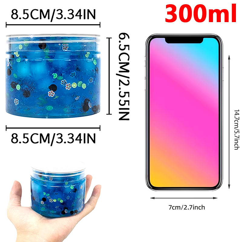 70/300Ml Large Capacity Crunchy Slime Kit Premade Crystal Slime Set Super Soft and Non-Sticky Jelly Cube Slime Party Favor Gifts