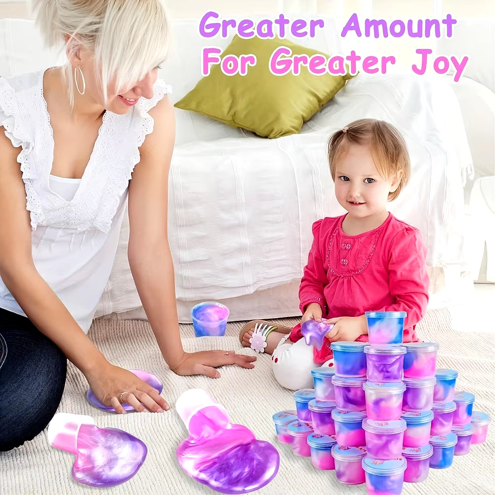 Magical Unicorn Rainbow Slime Squishy Toy Non-Sticky Stretchy Slimes Ideal for Kids Anti-Stress Toy Party Favors & Goodie Bags
