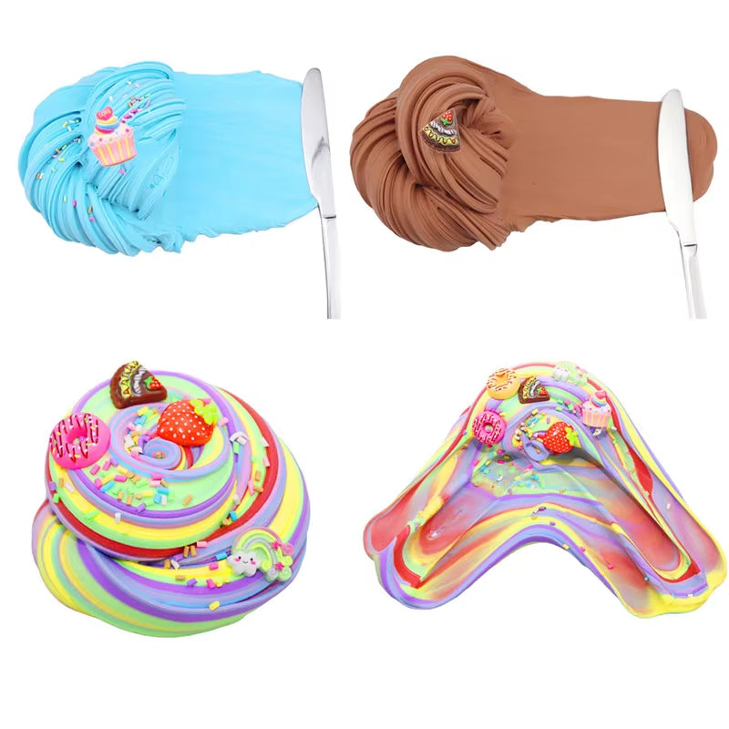New Butter Slime Kit Fluffy Slimes Making Kit Kids Set Toy Putty Snail Toy Kids Slime Cream Cloud Plasticine Toys for Children