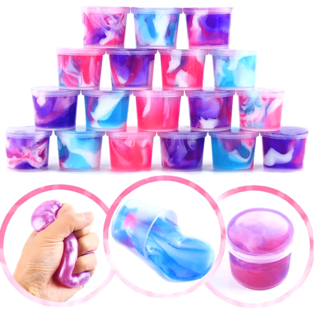 Magical Unicorn Rainbow Slime Squishy Toy Non-Sticky Stretchy Slimes Ideal for Kids Anti-Stress Toy Party Favors & Goodie Bags