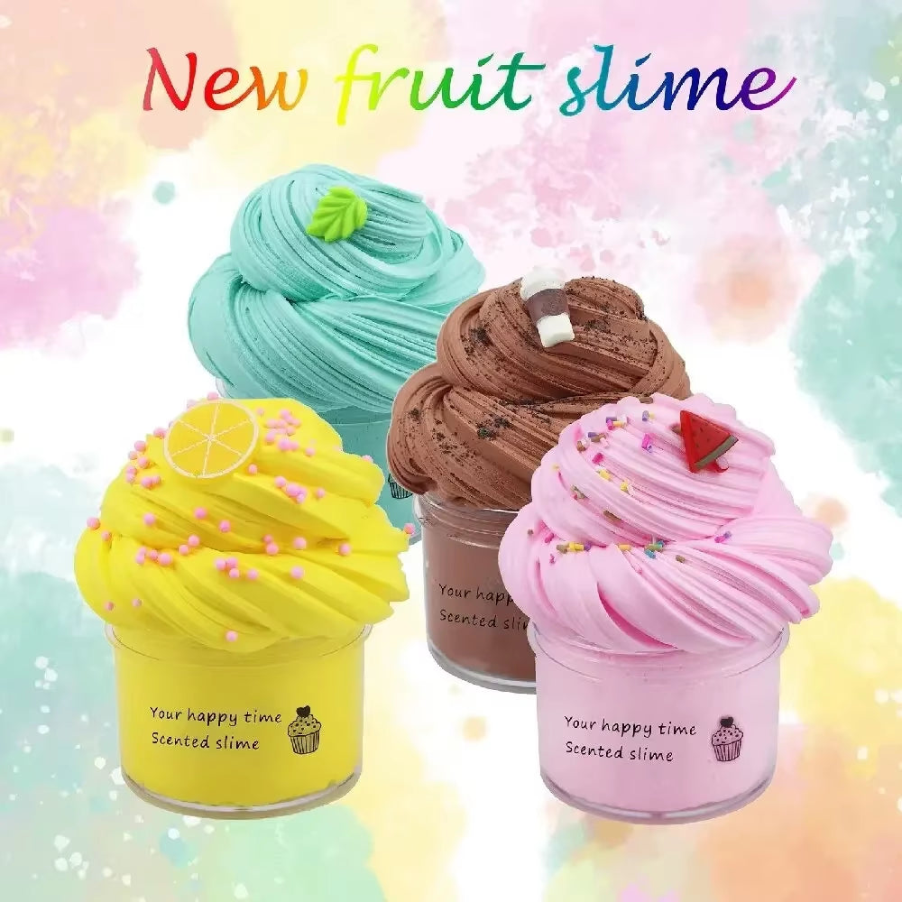 Decompress Soft Charms Rainbow Clay Kawaii Slime Party Toy for Kids Gift Colored Modeling Clay Set Toys Education Creativitytoy