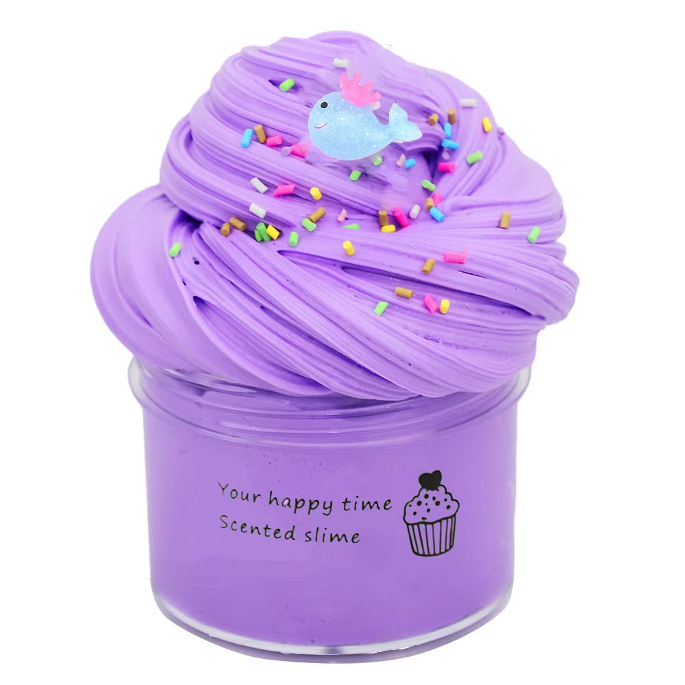 New Butter Slime Kit Fluffy Slimes Making Kit Kids Set Toy Putty Snail Toy Kids Slime Cream Cloud Plasticine Toys for Children