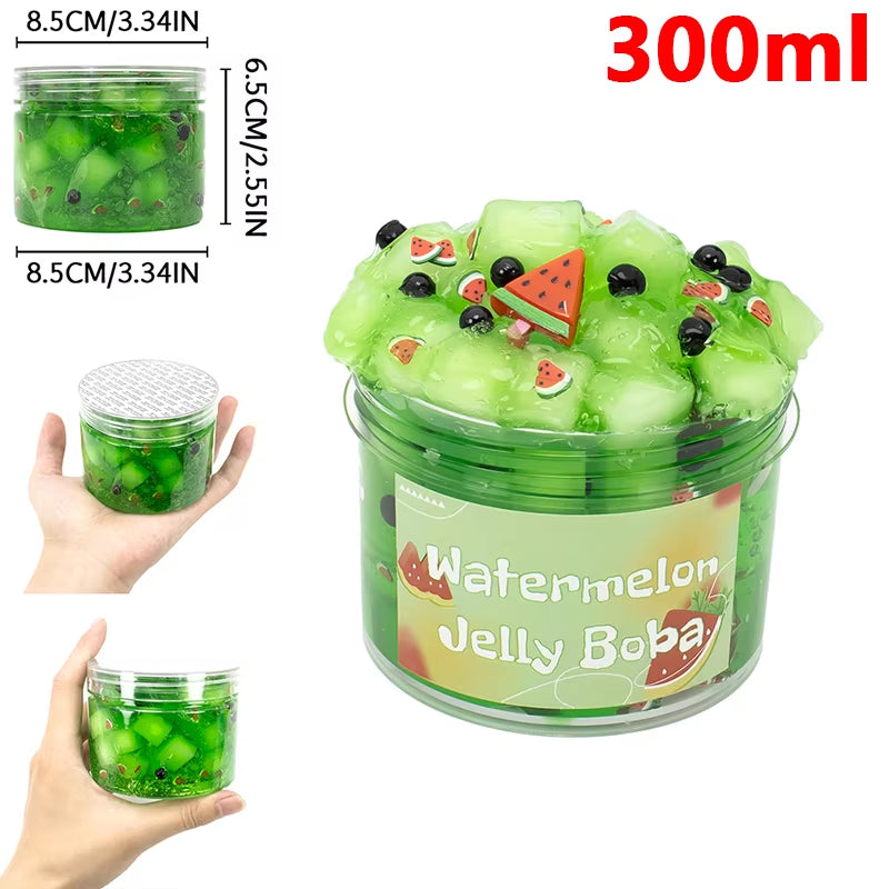 70/300Ml Large Capacity Crunchy Slime Kit Premade Crystal Slime Set Super Soft and Non-Sticky Jelly Cube Slime Party Favor Gifts