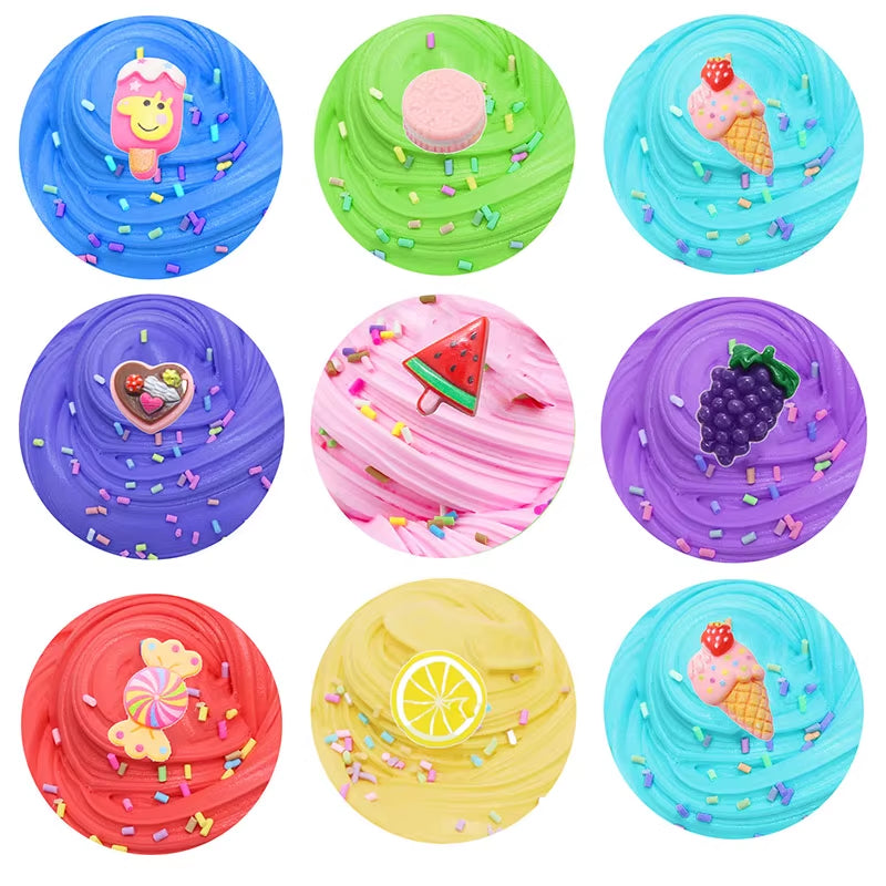 New Butter Slime Kit Fluffy Slimes Making Kit Kids Set Toy Putty Snail Toy Kids Slime Cream Cloud Plasticine Toys for Children