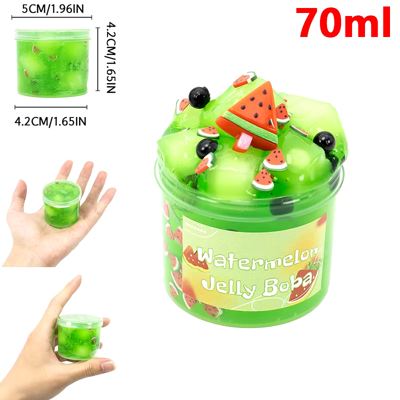 70/300Ml Large Capacity Crunchy Slime Kit Premade Crystal Slime Set Super Soft and Non-Sticky Jelly Cube Slime Party Favor Gifts
