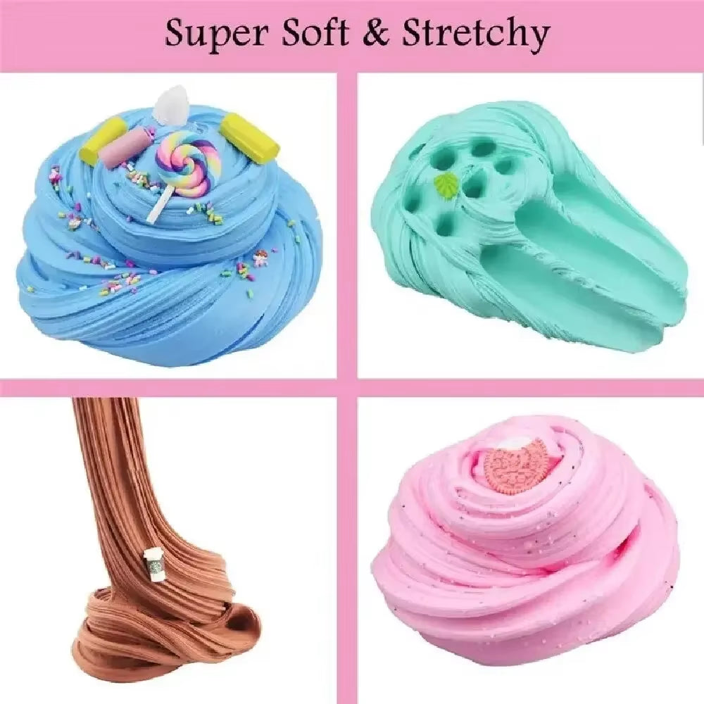 Decompress Soft Charms Rainbow Clay Kawaii Slime Party Toy for Kids Gift Colored Modeling Clay Set Toys Education Creativitytoy