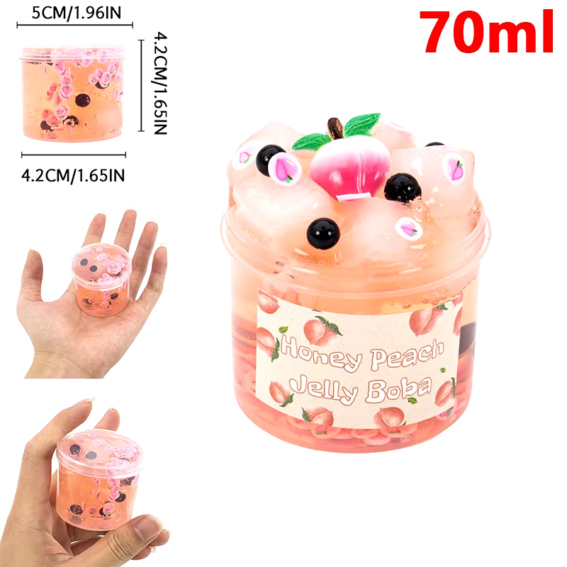 70/300Ml Large Capacity Crunchy Slime Kit Premade Crystal Slime Set Super Soft and Non-Sticky Jelly Cube Slime Party Favor Gifts
