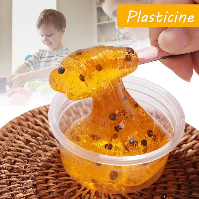 60Ml Hot Crystal Slime Toys Clear Honey Slime Bee Polymer Clays Modeling Slime Lizun Glue Mud Slime Putty DIY Toy Antistress Mud