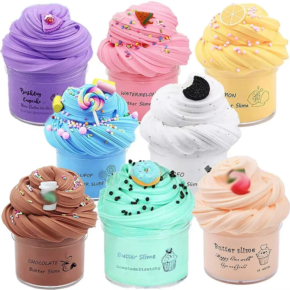Decompress Soft Charms Rainbow Clay Kawaii Slime Party Toy for Kids Gift Colored Modeling Clay Set Toys Education Creativitytoy
