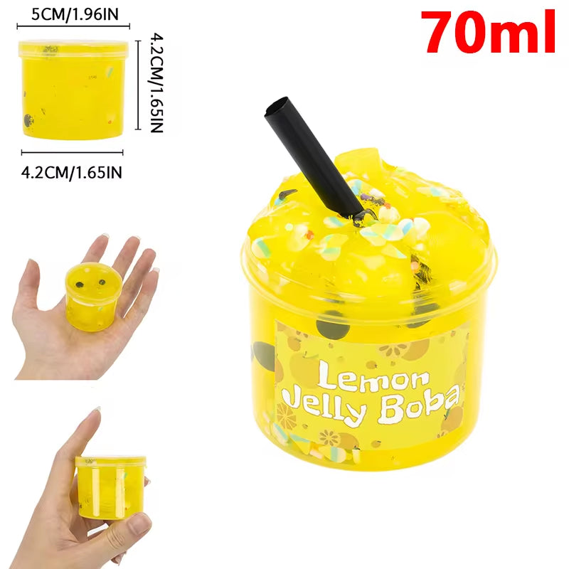 70/300Ml Large Capacity Crunchy Slime Kit Premade Crystal Slime Set Super Soft and Non-Sticky Jelly Cube Slime Party Favor Gifts